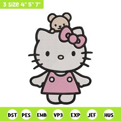 hello kitty pink embroidery design, hello kitty embroidery, embroidery file, anime embroidery, digital download