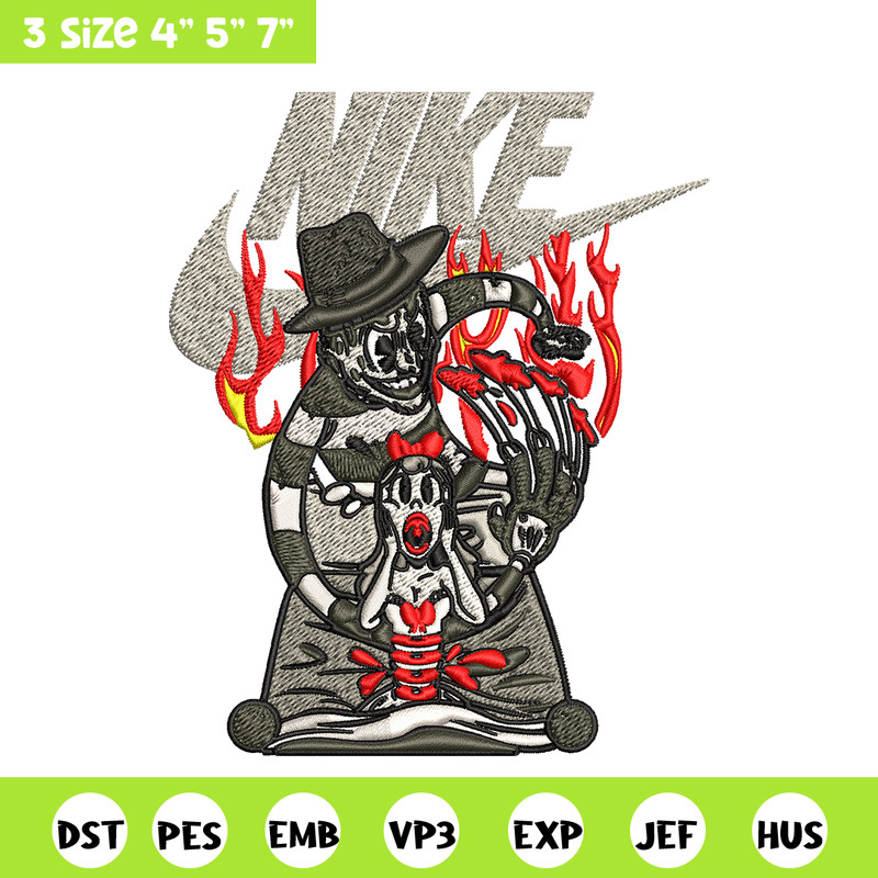 Horror cartoon Nike Embroidery design, cartoon Embroidery, Nike design, Embroidery file, logo shirt, Instant download..jpg