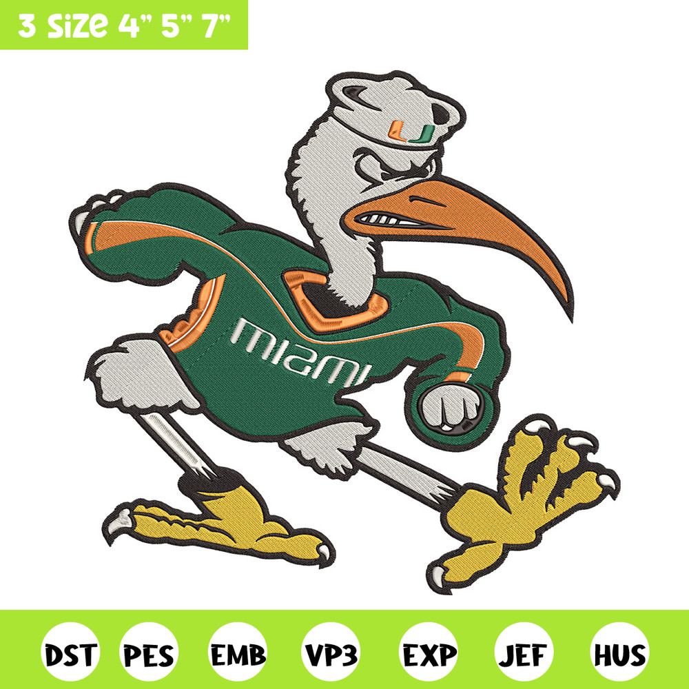 Hurricanes mascot embroidery design, NCAA embroidery, Sport embroidery, logo sport embroidery, Embroidery design.jpg