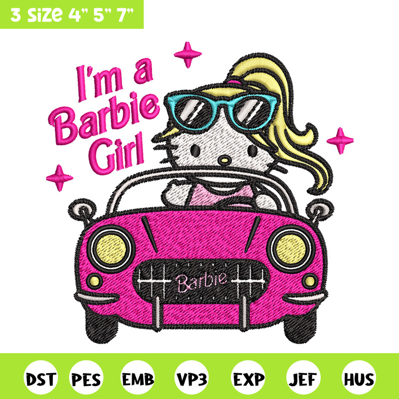 I'm a barbie girl Embroidery design, Barbie logo Embroidery, logo design, Embroidery File, logo shirt, Digital download..jpg