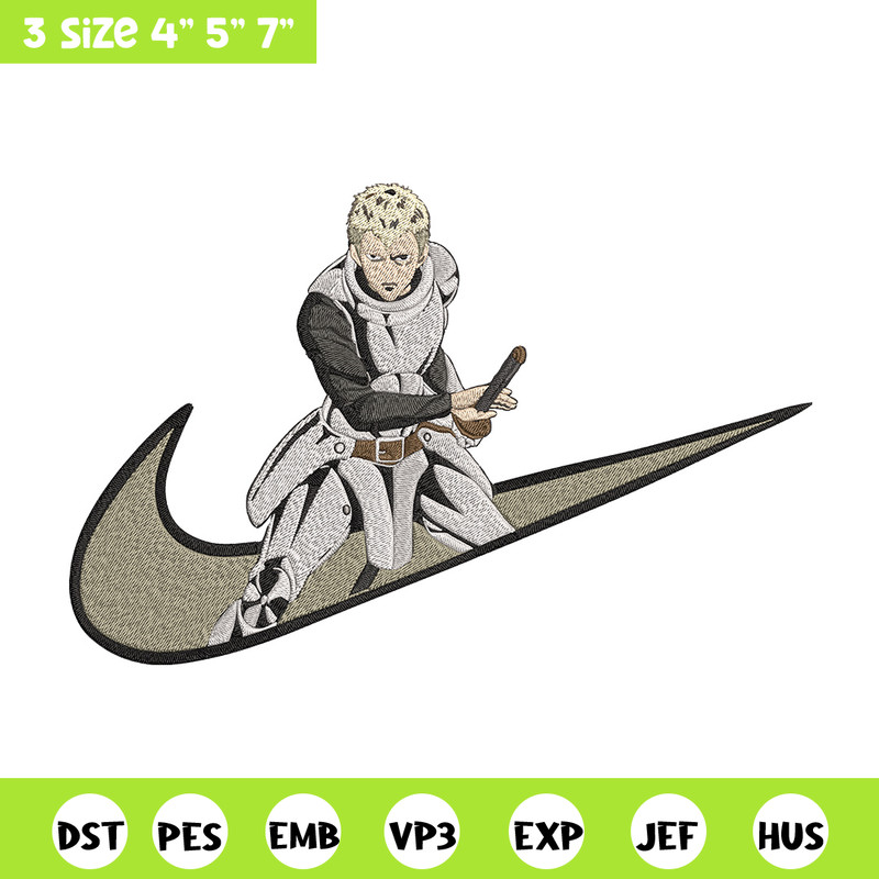 Iaian x nike Embroidery Design, One punch man Embroidery, Embroidery File, Nike Embroidery, Anime shirt,Digital download.jpg