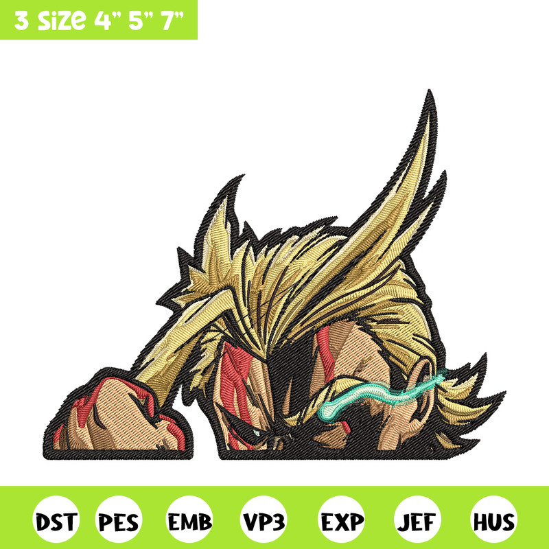 All Might Embroidery Design, Mha Embroidery, Embroidery File, Anime Embroidery, Anime shirt, Digital download.jpg