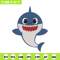 Baby Shark Embroidery Design, Shark Embroidery, Embroidery File, Embroidery design, Digital download..jpg