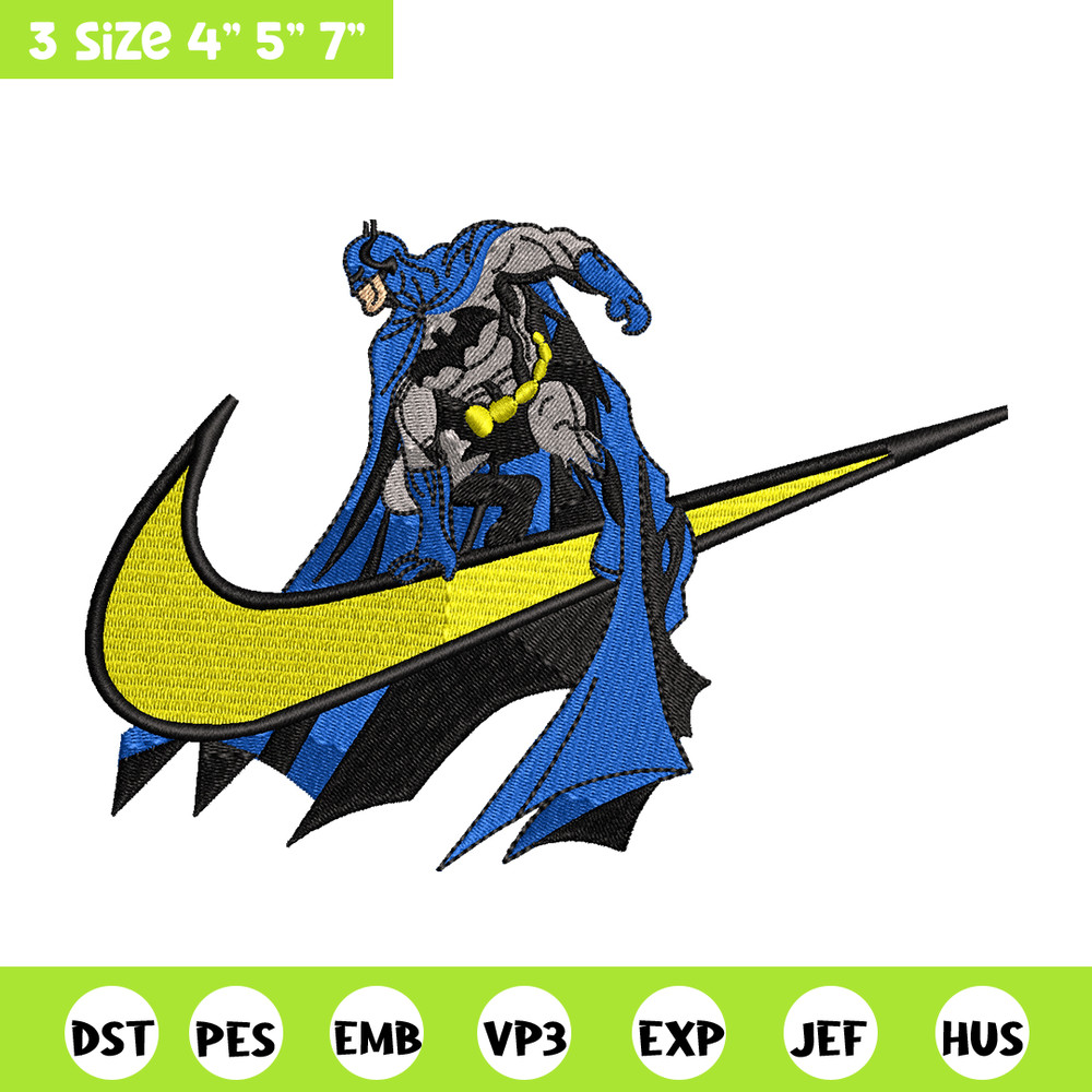 Batman Nike Logo embroidery design, Batman embroidery, Nike design, Logo shirt, movie shirt, digital download.jpg