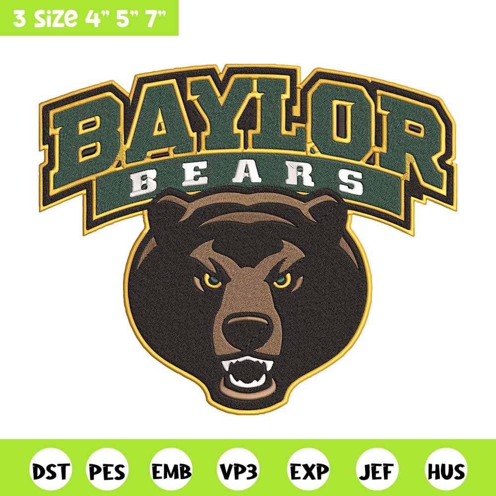 Baylor Bears logo embroidery design,NCAA embroidery,Sport embroidery,logo sport embroidery,Embroidery design.jpg