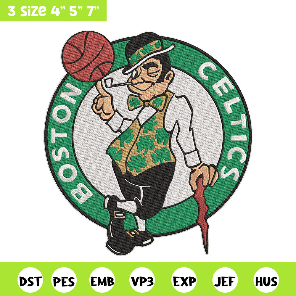 Boston Celtics mascot embroidery design, NBA embroidery, Sport embroidery, Logo sport embroidery, Embroidery design..jpg