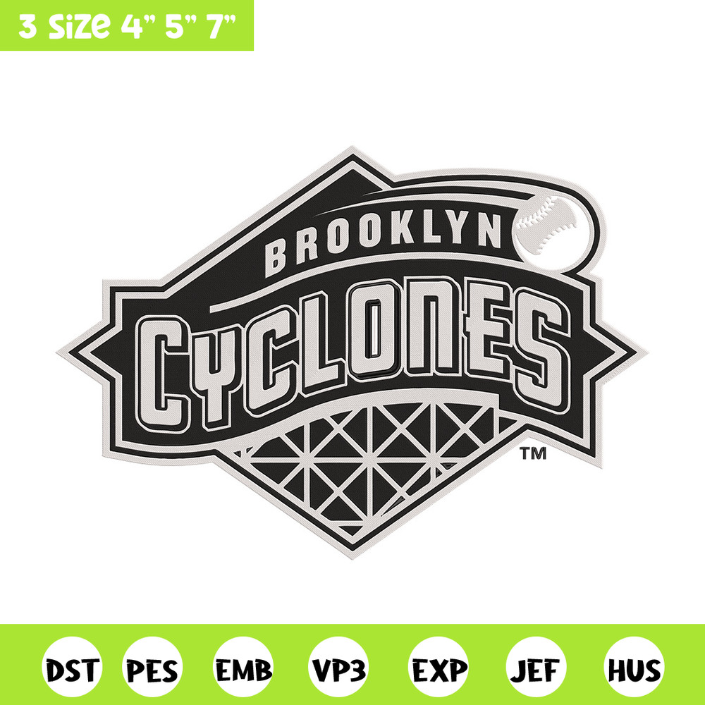 Brooklyn Cyclones logo embroidery design, MLB embroidery,Sport embroidery, Logo sport embroidery, Embroidery design..jpg