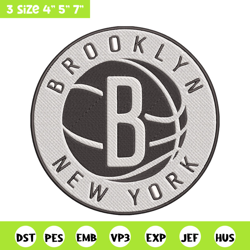 Brooklyn Nets Basketball embroidery design, NBA embroidery,Sport embroidery, Logo sport embroidery, Embroidery design.jpg