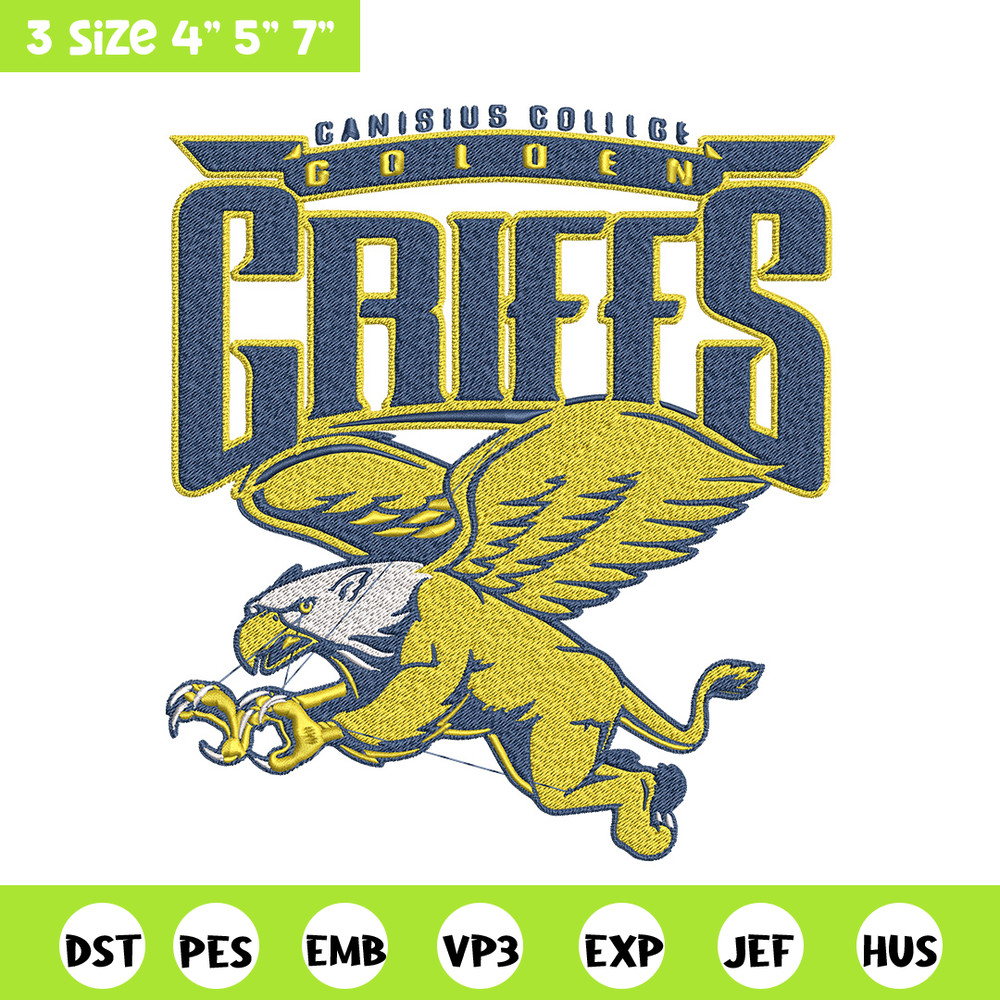 Canisius College logo embroidery design, Hockey embroidery, Sport embroidery, logo sport embroidery, Embroidery design.jpg