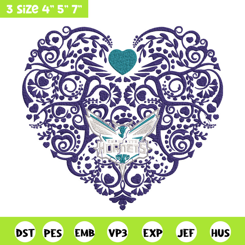 Charlotte Hornets heart embroidery design, NBA embroidery, Sport embroidery, Embroidery design, Logo sport embroidery..jpg