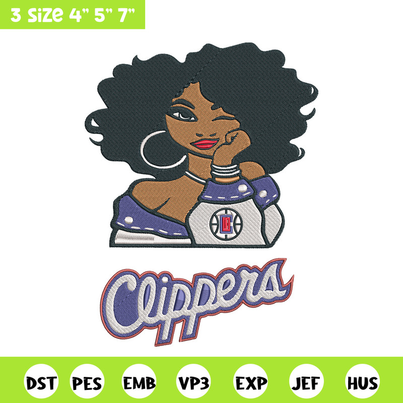Clippers girl embroidery design, NBA embroidery,Sport embroidery,Embroidery design,Logo sport embroidery.jpg