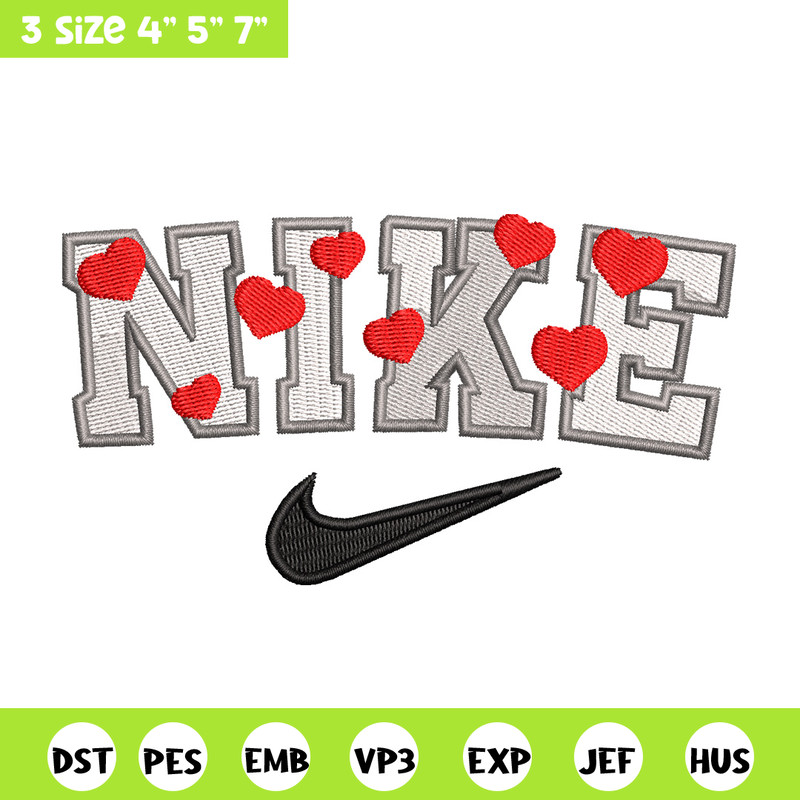 Heart nike embroidery design, Heart embroidery, Nike design, Embroidery shirt, Embroidery file,Digital download.jpg
