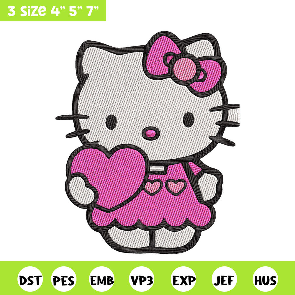 Hello kitty heart Embroidery Design, Hello kitty Embroidery, Embroidery File, Anime Embroidery, Digital download.jpg