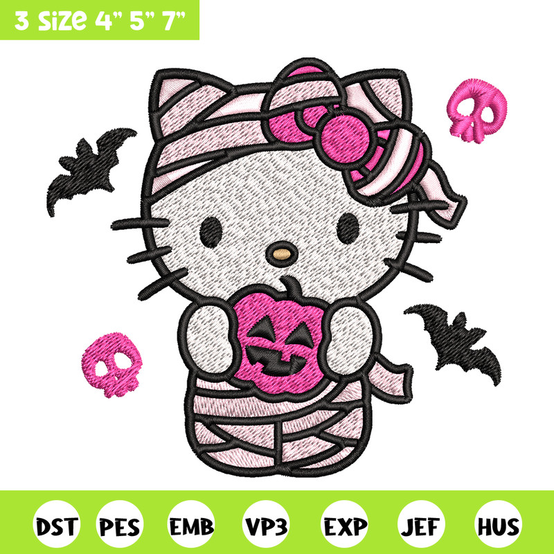 Hello Kitty Mummy Embroidery design, Hello Kitty Embroidery, Embroidery File, cartoon design, Digital download..jpg