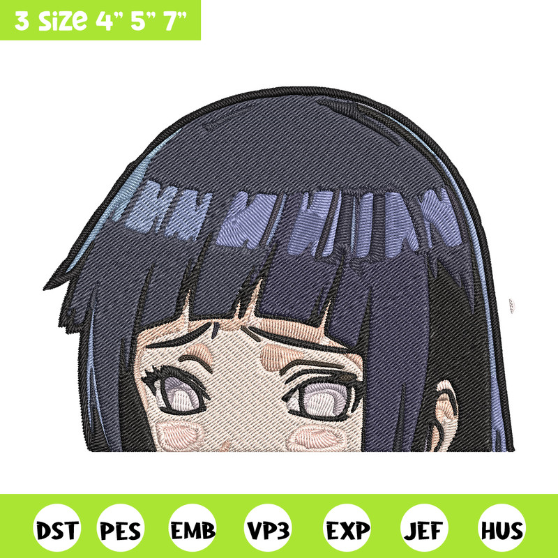 Hinata Peeker Embroidery Design, Naruto Embroidery, Embroidery File, Anime Embroidery, Anime shirt, Digital download.jpg