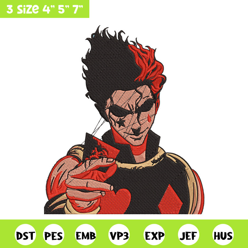 Hisoka Poster Embroidery Design, Hxh Embroidery, Embroidery File, Anime Embroidery, Anime shirt, Digital download.jpg