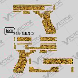 vector design, glock 19 gen 5 "scrollwork"