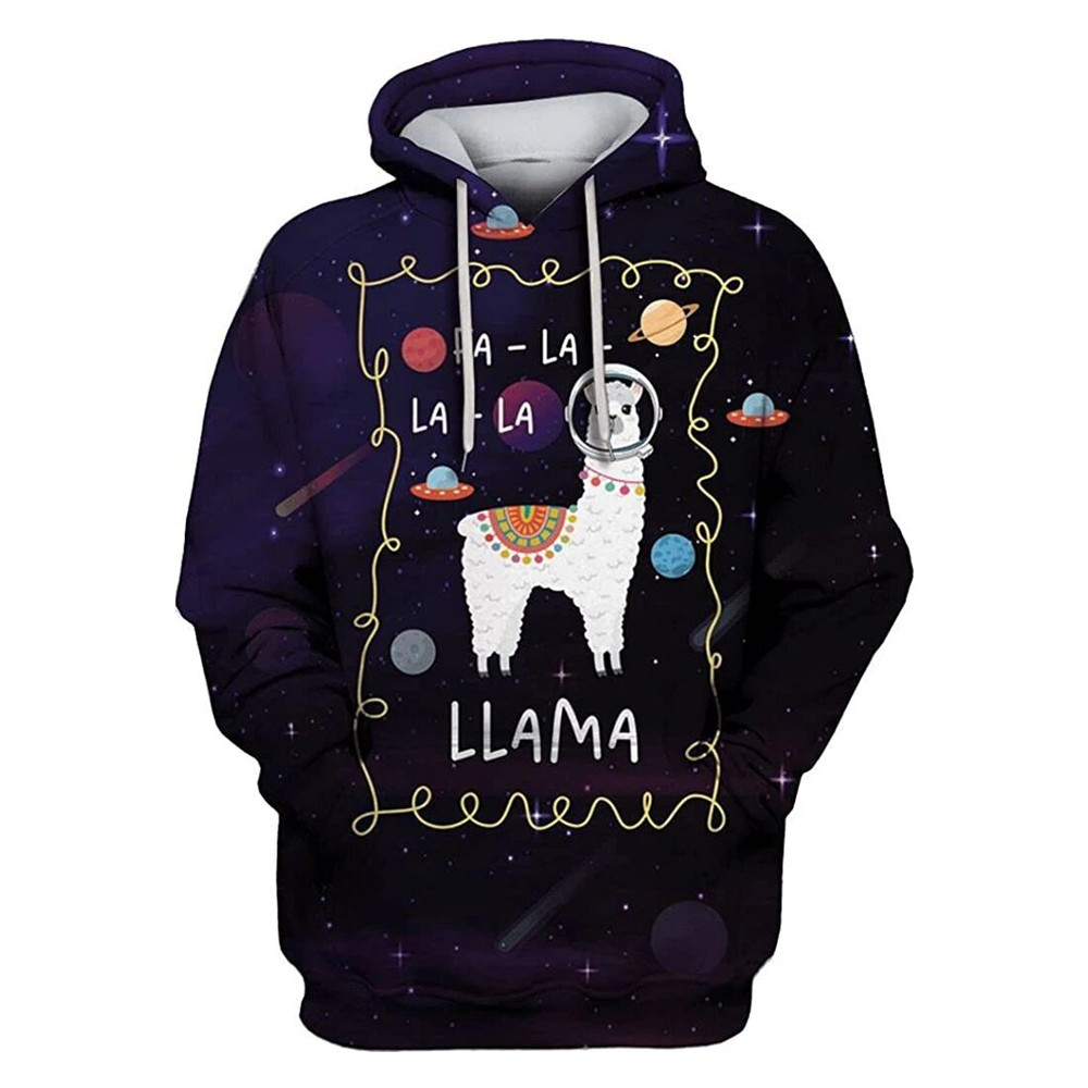 Llama Hoodie Fa La La La Llama Space Galaxy Hoodie.jpeg