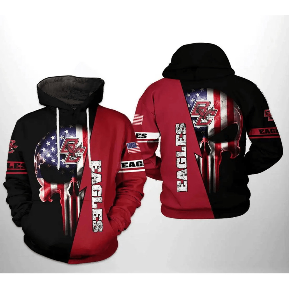 College Eagles NCAA US Flag Skull 3D Hoodie.jpeg