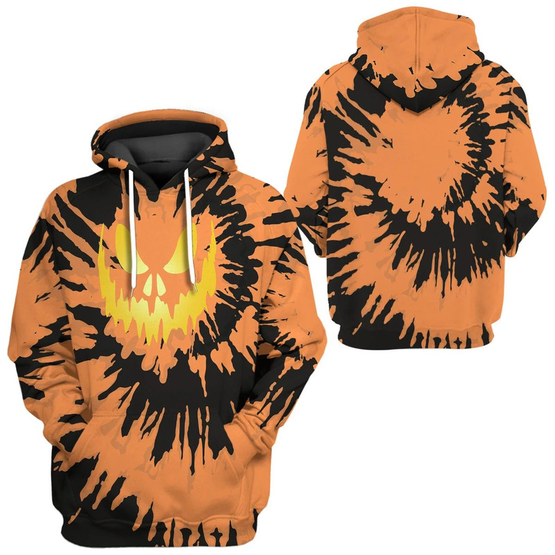 Halloween Hoodie Black Ghost Orange.jpeg