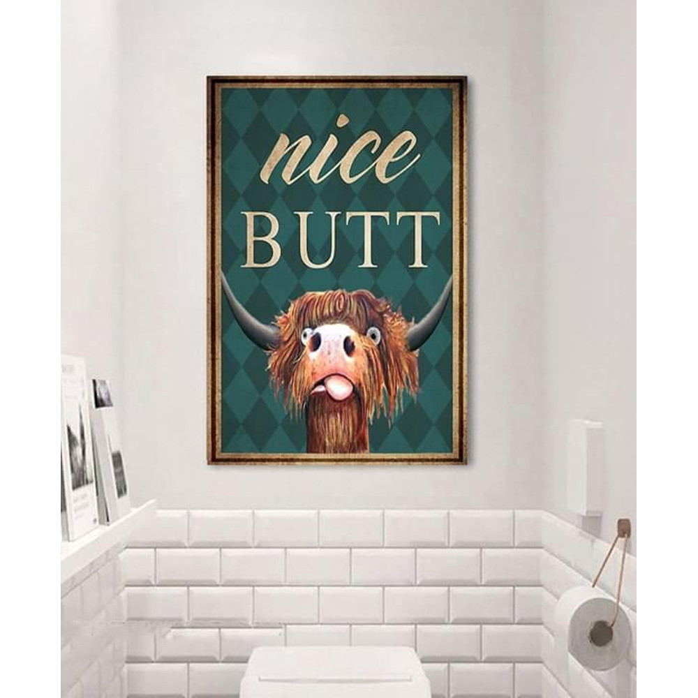 Scottish Highland Cows Nice Butt Home Living Room Wall Decor Vertical Poster.jpg