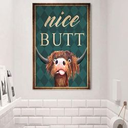 cows nice butt home living room wall decor vertical poster