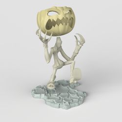 3D Model STL CNC Router file 3dprintable Halloween Pumpkin Candlestick