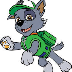 rocky svg, paw patrol svg, paw patrol clipart, cartoon paw svg, dog patrol svg, digital download (2)
