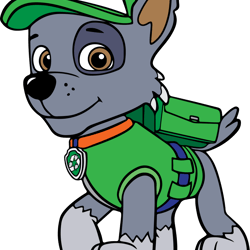 rocky svg, paw patrol svg, paw patrol clipart, cartoon paw svg, dog patrol svg, digital download (3)