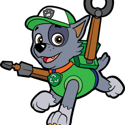 rocky svg, paw patrol svg, paw patrol clipart, cartoon paw svg, dog patrol svg, digital download (4)