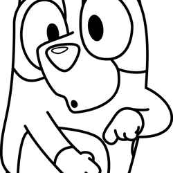 bingo outline svg, bluey svg, bluey heeler svg, bluey dog svg, cartoon dog svg, bluey character svg, digital file (4)