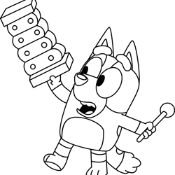 bingo outline svg, bluey svg, bluey heeler svg, bluey dog svg, cartoon dog svg, bluey character svg, digital file (3)