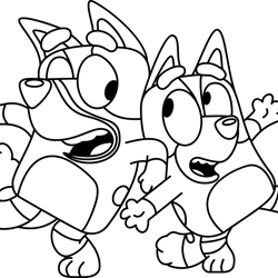 bluey and bingo outline svg, bluey heeler svg, bluey dog svg, cartoon dog svg, bluey character svg, digital download (1)