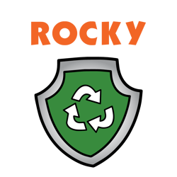 rocky shield svg, paw patrol svg, paw patrol clipart, cartoon paw svg, dog patrol svg, digital download
