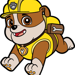 rubble svg, paw patrol svg, paw patrol clipart, cartoon paw svg, dog patrol svg, digital download (4)