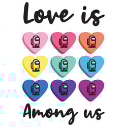 love is among us svg, valentine svg, love svg, among us svg, cute among us svg, among us lover, impostors svg