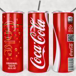 coca cola tumbler png, coca cola 20oz & 30oz skinny sublimation designs png, drinks tumbler png