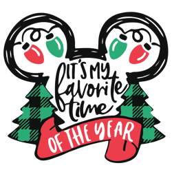 it's my favorite time of the year svg, mickey mouse head svg, disney christmas svg, mickey mouse christmas svg