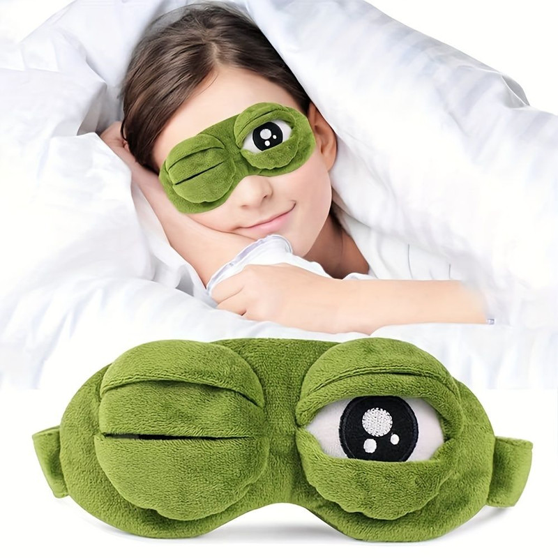 3D Frog Eye Sleep Mask Comfortable LightBlocking Portable For Travel Office Naps Gaming One S 0