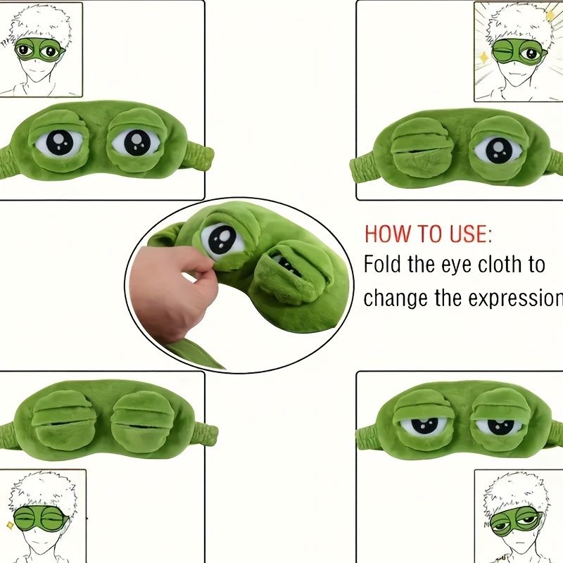 3D Frog Eye Sleep Mask Comfortable LightBlocking Portable For Travel Office Naps Gaming One S 6