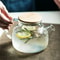 Premium Transparent Borosilicate Glass Teapot Heat Resistant Kettle for Flower Puer Herbal Tea