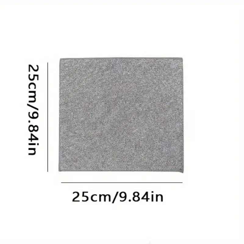 UltraFine Fiber Light Gray Cleaning Cloth Set Super Absorbent Soft Kitchen Towel for Stain Remova