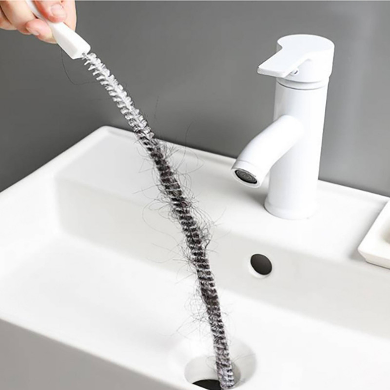 Sink Drain Cleaning Brush Flexible Drain Clog Remover Tool For Bathroom  Kitchen Sink Overflow 5