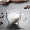 Double Layer Glass Cup HeatResistant Borosilicate Coffee Cup with Handle EggShaped Design for Ju