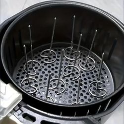 air fryer oven vertical grill skewers – food grade 304 stainless steel bbq & kebab universal accessories