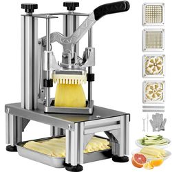 heavy duty vegetable chopper, commercial french fry cutter with interchangeable replacement blades, wedge slicer