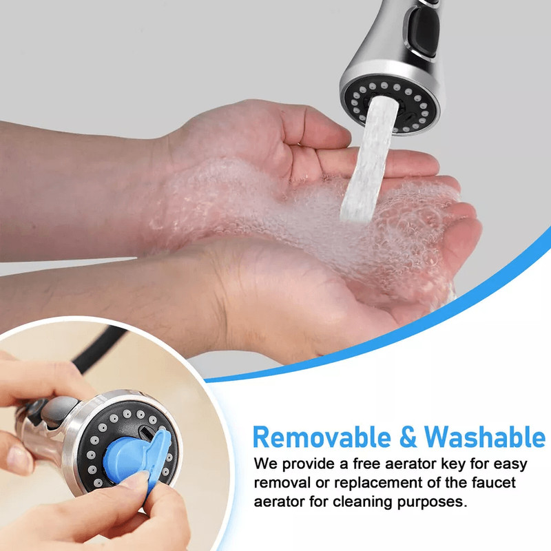 Universal Pull Down Spray Head Kitchen Faucet Part Compatible With Moen Delta Kohler Chrome Replace 4