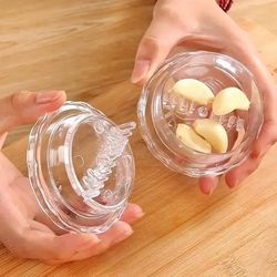 manual garlic press & roll chopper – multifunctional kitchen gadget for fresh ingredients