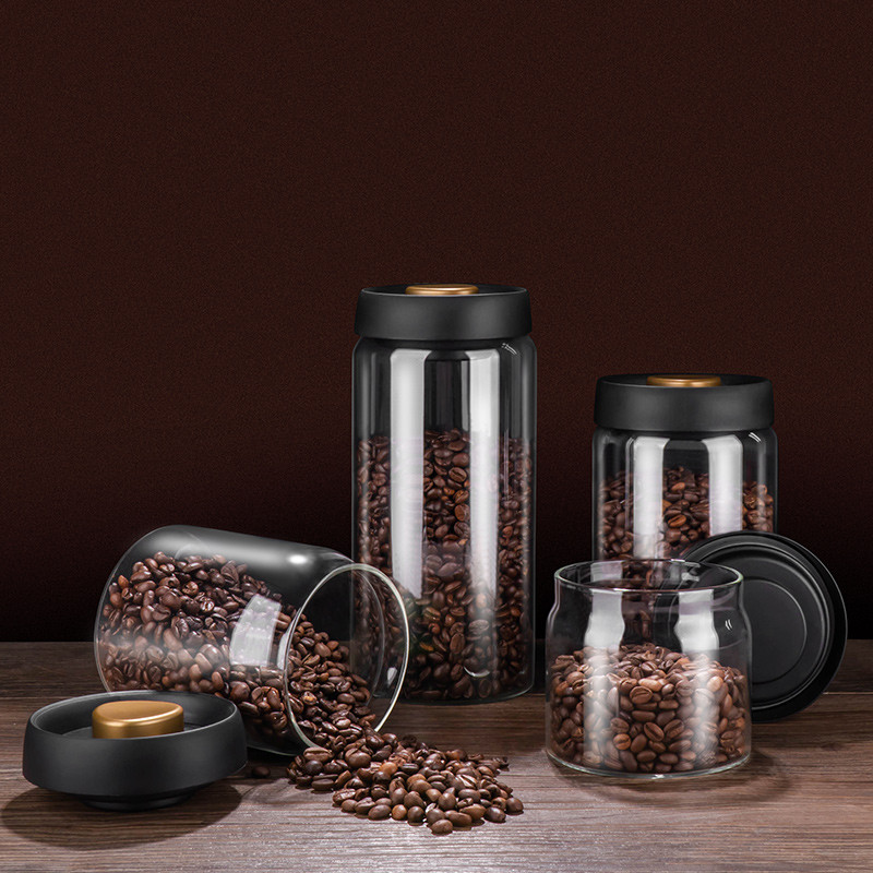 Glass Sealed Jar Airtight Glass Storage Container For Coffee Dry Goods Kitchen Essentials 2