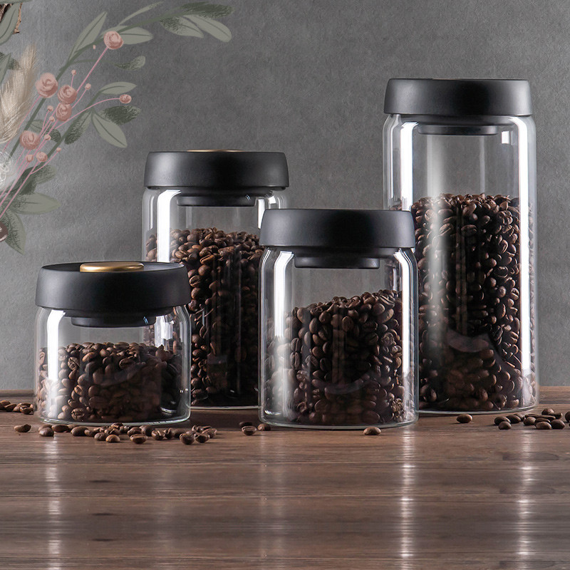 Glass Sealed Jar Airtight Glass Storage Container For Coffee Dry Goods Kitchen Essentials 3